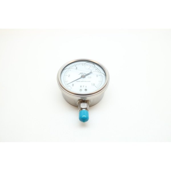 Ask 3-1/2In 3/8In 0-10Mpa Pressure Gauge OPG-AT-G3/8-100X10MPA